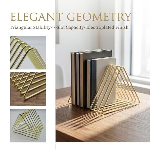 Gold Expandable Bookends, 11-Section, 2"-23.6" - Image 3