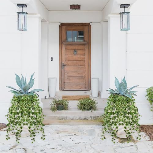 Hollyone 2pcs Artificial Hanging Plants 35.4" Fake Ivy Vine Faux Ivy Leaves Fire and UV Resistant Hanging Plant Wall Greenery for House Room Patio Indoor Outdoor Home Shelf Office Wedding Decor - Image 3
