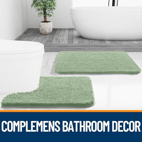 OLANLY Bathroom Rugs 30x20, Extra Soft Absorbent Chenille Bath Rugs - Image 7