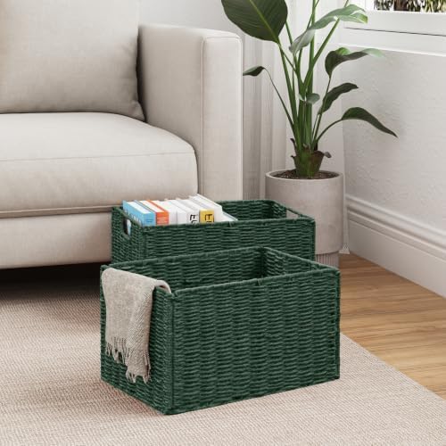 Vagusicc Large Wicker Storage Basket, Collapsible Baskets for Organizing - Image 6