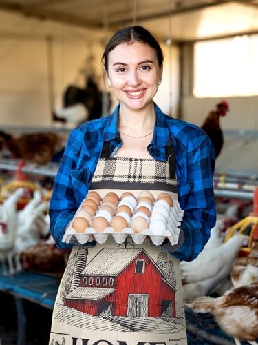 Bencailor 6 Pcs Rooster Aprons for Women with Pockets, Waterproof - Image 4
