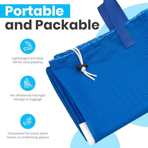Handy Laundry Mesh XL Laundry Bag 24"x36" with Shoulder Strap, Blue - Image 4