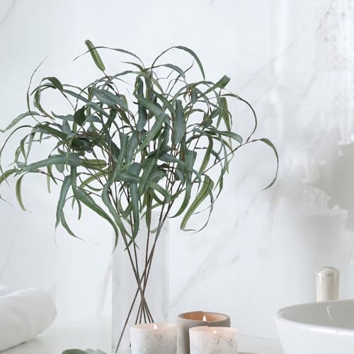 6pcs Artificial Willow Eucalyptus Stems,Long Leaves - Image 7