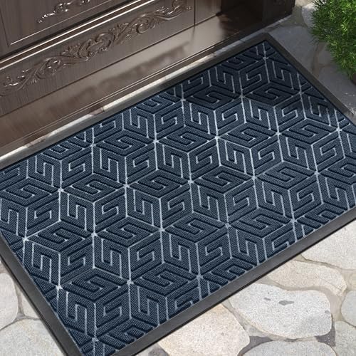 Yimobra Front Door Mat for Outside Entrance, Blue, 29.5x17 by Yimobra