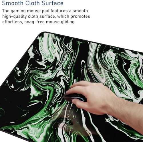 Large Extended Mouse Pad with Stitched Edges, Non-Slip Natural Rubber Base - Image 5