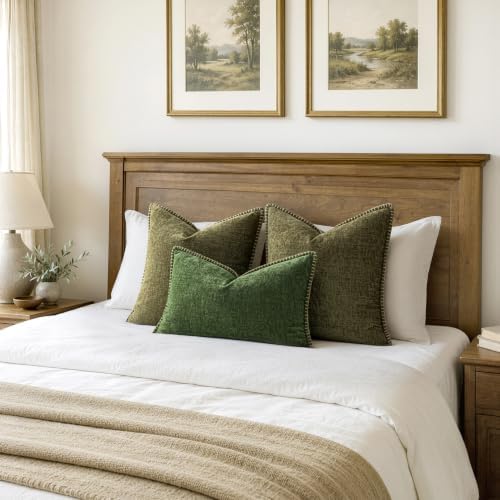 MIULEE Decorative Lumbar Throw Pillow Covers 12x20 Inch Forest Green 2 Pack - Image 6
