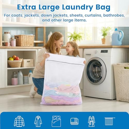 Dntorx 2 Pack XXX-Large Mesh Laundry Bags for Delicates, 35 x 43 Inches - Image 3