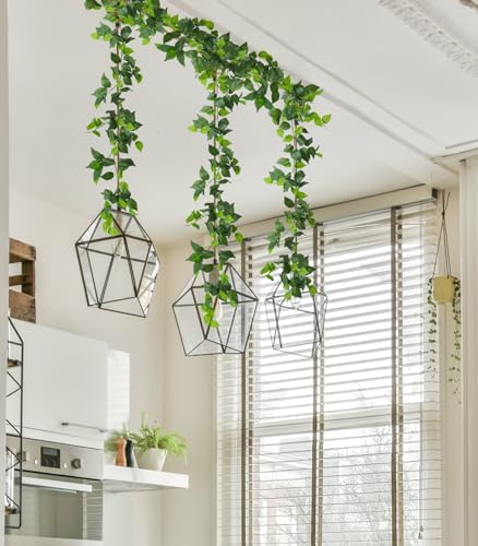 RECUTMS 6Pc Fake Vines Artificial Ivy Garland Silk Pothos Leaf Plants 6.3Ft - Image 6