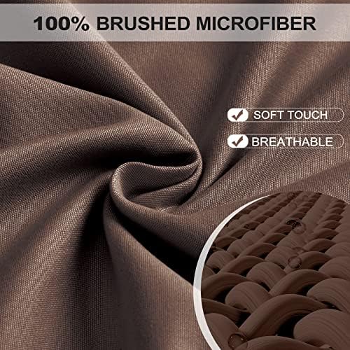 FreshCulture California King Fitted Sheet Only - Hotel Quality Fitted Sheet - Ultra Soft & Breathable - Brushed Microfiber - Deep Pocket - Cooling Fitted Sheets for Cal King Size Bed (Brown) - Image 2