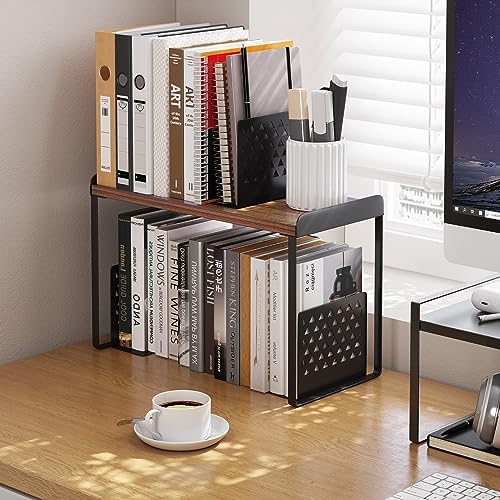 Mitus Stacking Wood Shelf Organizer, Counter Cabinet Storage Rack, 16 inch - Image 2