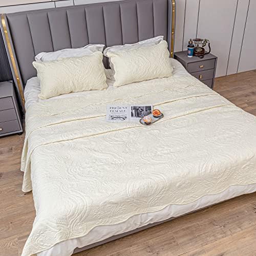 BOSOWOS Quilted Pillow Shams Set of 2, Decorative Microfiber Standard Size Bed Pillow Shams, Soft Breathable Pillow Covers with Envelope Closure (Light Yellow, 20 x 26 Inch) - Image 5