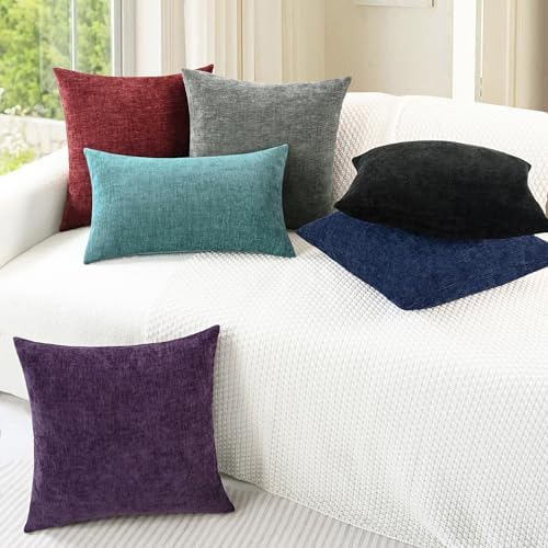 CaliTime Decorative Couch Throw Pillow Covers 22 X 22 Inches Black - Image 4
