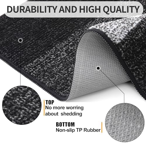 Kitinjoy Indoor Outdoor Door Mat, 47x24 Non-Slip Dirt Trapper Doormats - Image 3