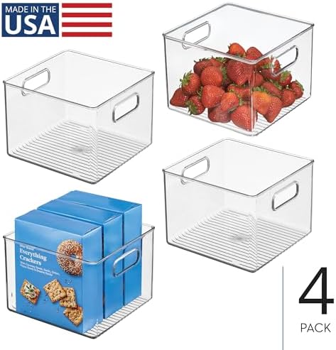 iDesign Clear Plastic Storage Bins, 4-Pack - Image 2