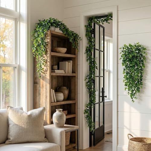 4 Pack Artificial Eucalyptus Hanging Plants 30 Inches - Image 2