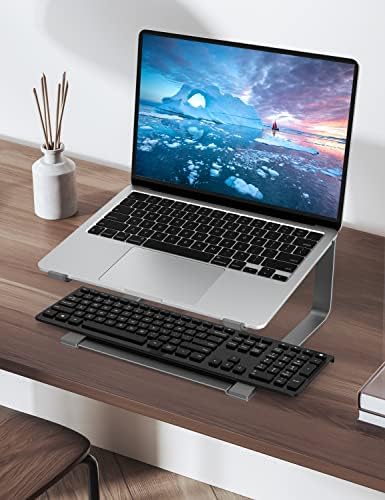 SOUNDANCE Laptop Stand for Desk, Metal Riser, Fits 12-17.3 Inch,Grey - Image 6