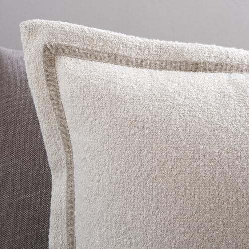 SAFAVIEH Home Collection - Pyper 15" x 23" Lumbar Pillow with Insert, Ivory Poly Boucle & Linen Decorative Accent Cushion (PLS9004B-1523) - Image 4