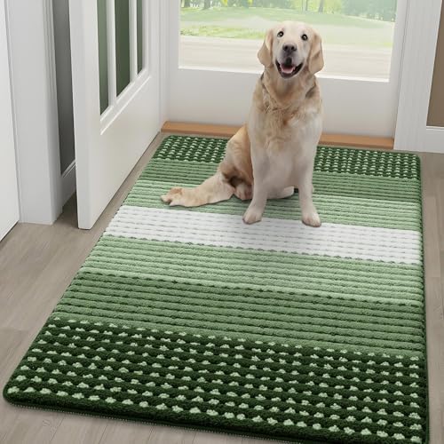 Kitinjoy Indoor Outdoor Door Mat, 48x30 Non-Slip Dirt Trapper Doormats by Kitinjoy