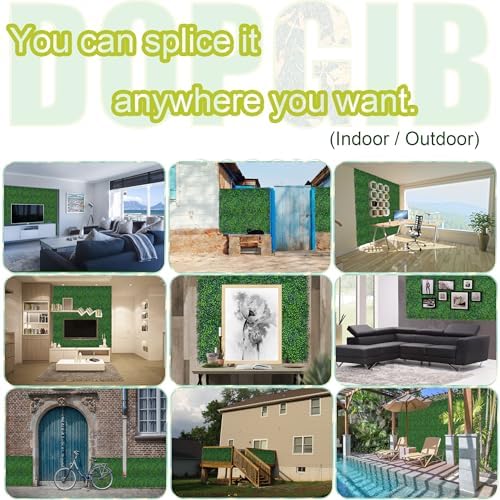 10"x10" (16 Pieces) Artificial Grass Wall Decoration Backdrop Panels - Image 6