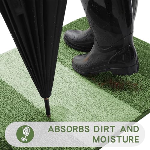 Kitinjoy Indoor Outdoor Door Mat, 54x32 Non-Slip Dirt Trapper Doormats - Image 2