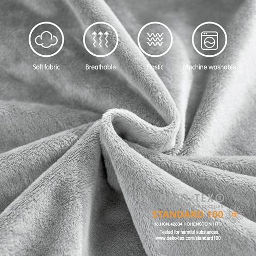 SyMax 7.8"x60" Body Pillow for Queen Bed, Long Round Body Pillow for Adults, Bolster w/Removable Polyester Cover, Headboard Gap Filler Pillow, Light Grey - Image 6