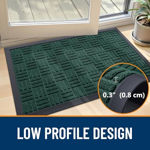 OLANLY Front Door Mat Outside Entrance 47x23, Heavy-Duty Rubber Doormat - Image 4