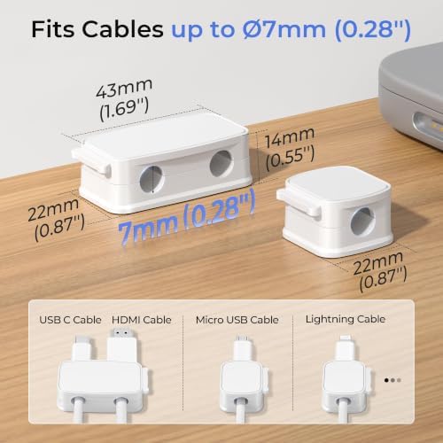 Basesailor 6Pack Magnetic Cable Clips Organizer,Cord Management Holder - Image 4