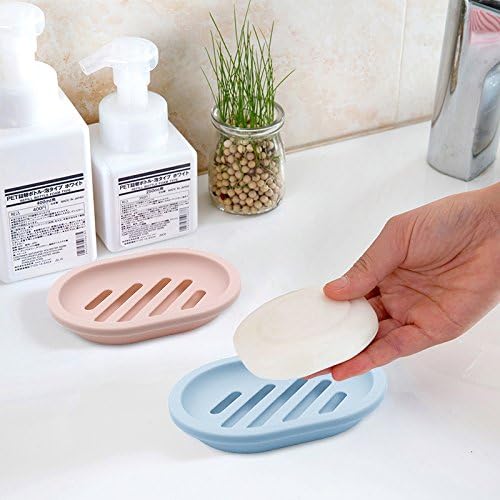 Topsky 2-Pack Soap Dish with Drain, Soap Holder & Saver, Easy Cleaning, Dry, Stop Mushy Soap (Blue) - Image 4