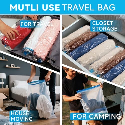 Compression Bags for Travel - Travel Essentials - 30 Pack Space Saver Bags - No Vacuum Needed - Compression Packing Bags for Cruise Accessories - Image 4