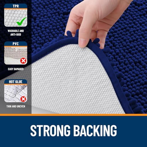 OLANLY Bathroom Rugs 35x24, Extra Soft Absorbent Chenille Bath Rugs - Image 6