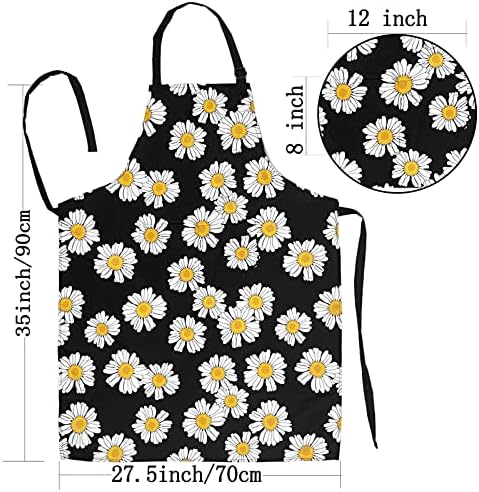Adjustable Waterproof Apron Bib Apron with 2 Pockets Cooking Kitchen Aprons for Women Men Chef - Image 7