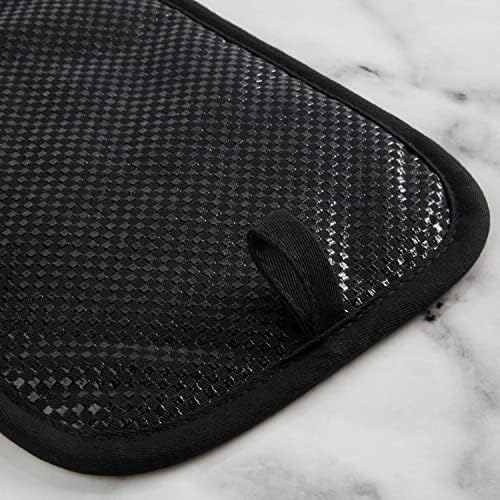 KITCHENAID Gingham Pot Holder 2-Pack Set, Matte Black, 7"x10" - Image 4