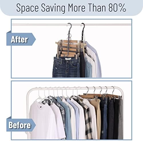 Mr. Pen- Space Saving Hangers for Clothes, 12 pcs, 4, Plastic Multi Clothes Hangers Space Saving, 5 Slots, 360° Rotating Hooks - Image 6