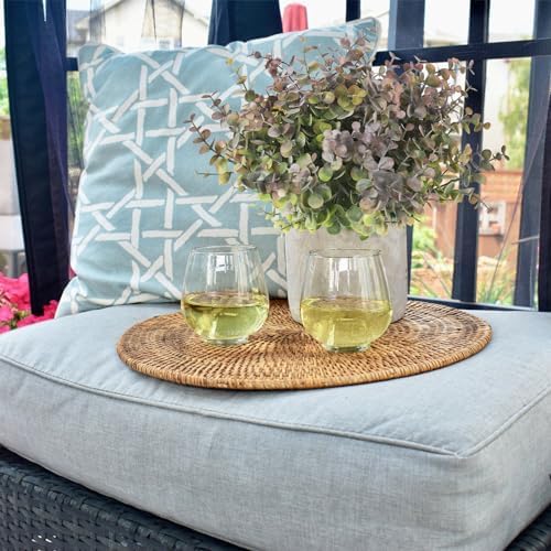 RECUTMS 12 Bundles Artificial Eucalyptus Greenery Stems 13In Dusty Purple - Image 7