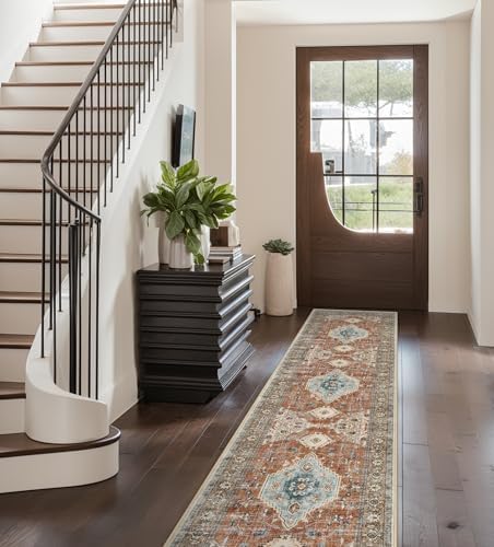 Lahome Oriental Hallway Runner Rug, 2.5x8 Washable Kitchen Runner Non Slip - Image 6