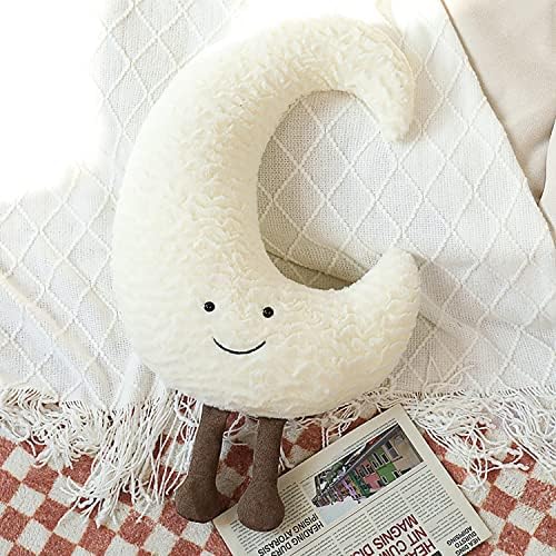 Moon Star Sun Pillow Sofa Cushion | Decorative Lumbar Support Pillow | Soft Plush Decorative Pillow (23inches, Moon) by CONRTEMS