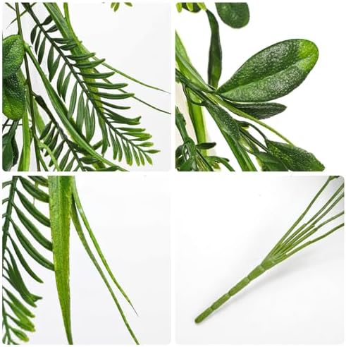 Hollyone 2pcs Artificial Hanging Plant 36" Faux Ferns Artificial Plastic Greenery Ivy Leaves Fake Vines for Wall Farmhouse Living Room Kitchen Shelf Garden Home Patio Indoor Outdoor Decor - Image 3