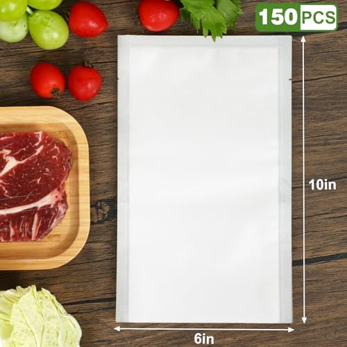 Moretoes 150pcs Vacuum Sealer Bags, Food Saver Bags Pint 6" x 10", BPA Free, Pre-cut Commercial Grade Vac Bags for Food Storage, Meal Prep or Sous Vide - Image 2