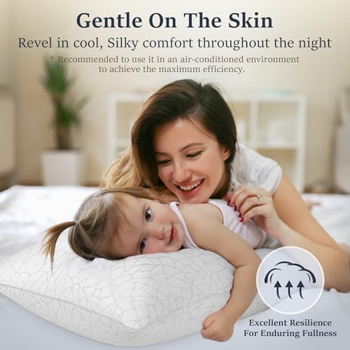 COZSINOOR Bed Pillows Queen Size - Breathable Premium Down Alternative Pillows Set of 2 for Side, Back, and Stomach Sleepers Cooling Hotel Quality Fluffy Soft Microfiber Fill Skin-Friendly - Image 4