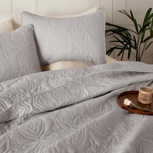 Whale Flotilla Cal King Quilt Set Vintage Damask Reversible Bedspread - Image 3