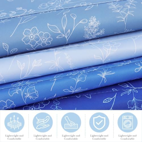 Toulite 12 Pcs Blue Floral Apron with Pocket Bulk for Kitchen and Craft - Image 6