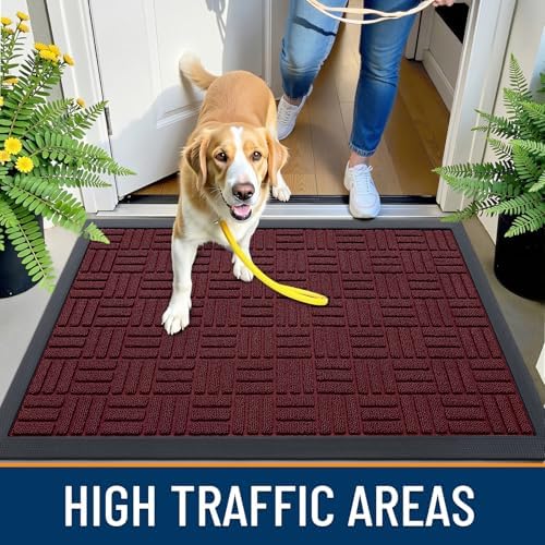OLANLY Front Door Mat Outside Entrance 35x23, Heavy-Duty Rubber Doormat - Image 6