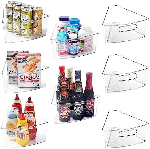 Leeden Lazy Susan Cabinet Organizer, 1/8 Wedge Bins for 28in, 8 Pack by LEEDEN