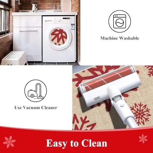 Vaukki Christmas Indoor Doormat, Xmas Entry Door Mat 32x48 inch - Image 6