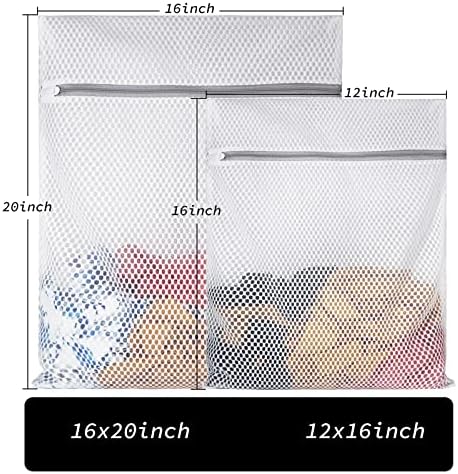 SUERIV Delicates Laundry Bag - 2 Pack Durable Honeycomb Mesh Lingerie Wash Bag - Image 4