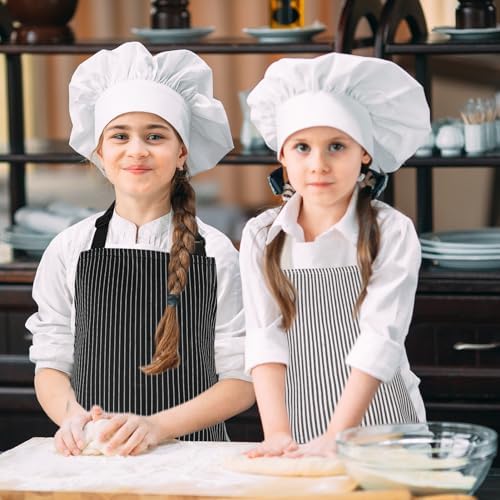 2 Pack Stripes Kids Apron, Kids Cooking Aprons with 2 Pockets, Cute Aprons for Cooking for Boys and Girls - Image 6