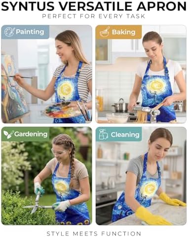 Women Apron, Cute Kitchen Aprons for Women, Girls - Image 5