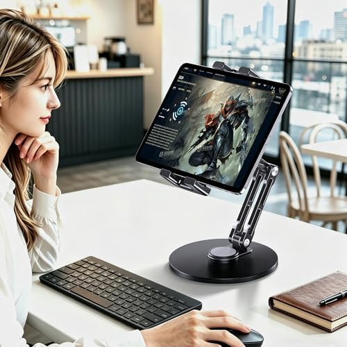 Tablet Stand for Desk, Portable Monitor Stand with Large Clamp up to 18.5" - Image 7