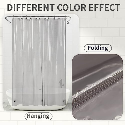 Barossa Design Clear Black Long Shower Curtain Liner 72x78 - Image 2