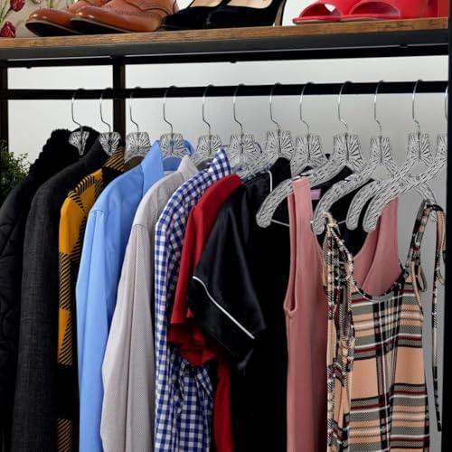 DEILSY™ Clothes Hangers 25 Pack Space-Saving Crystal Clear Plastic Hangers - Image 2